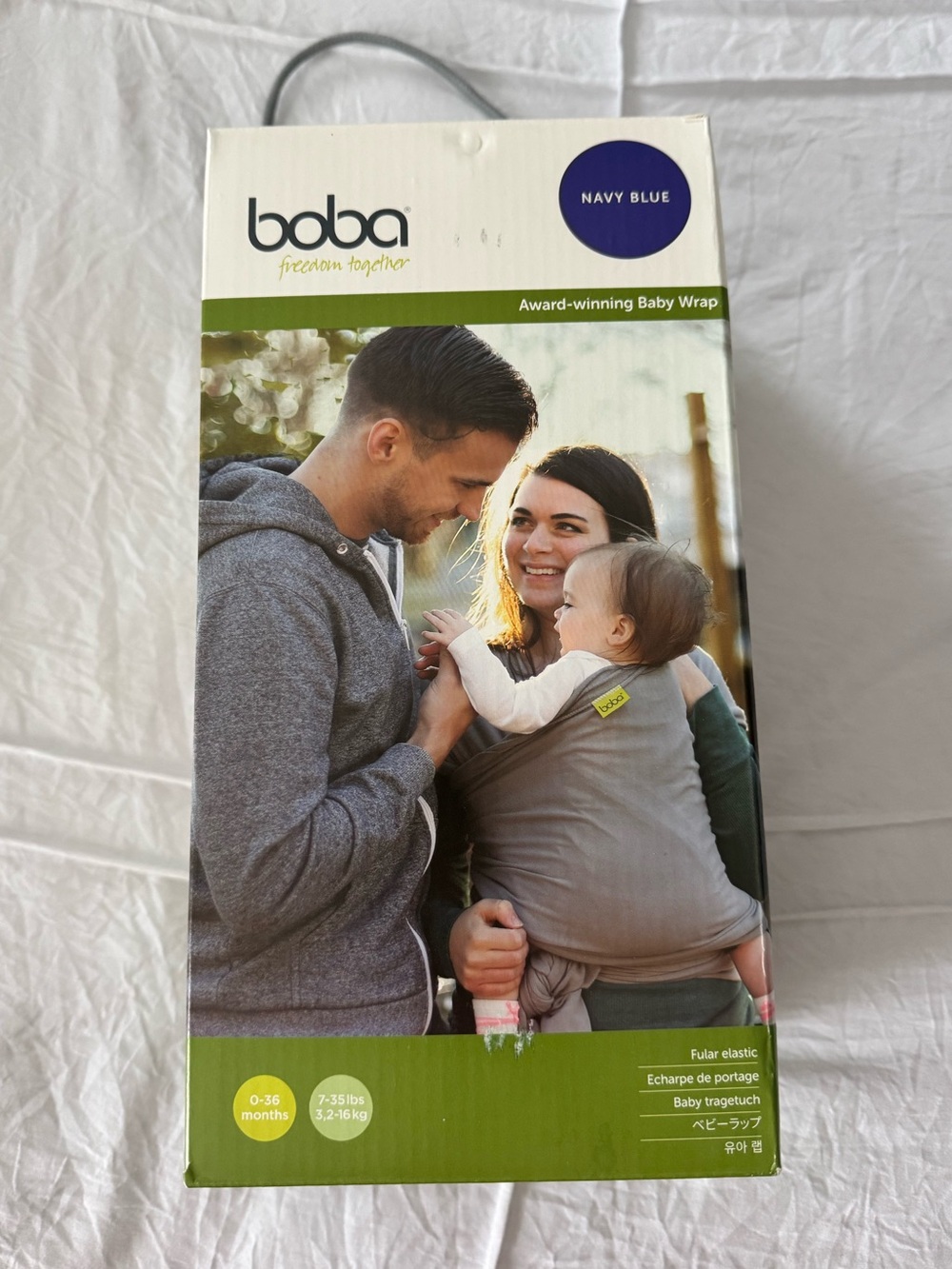 NWT 🆕 Navy Blue Boba Wrap carrier for baby wearing - New in Box
